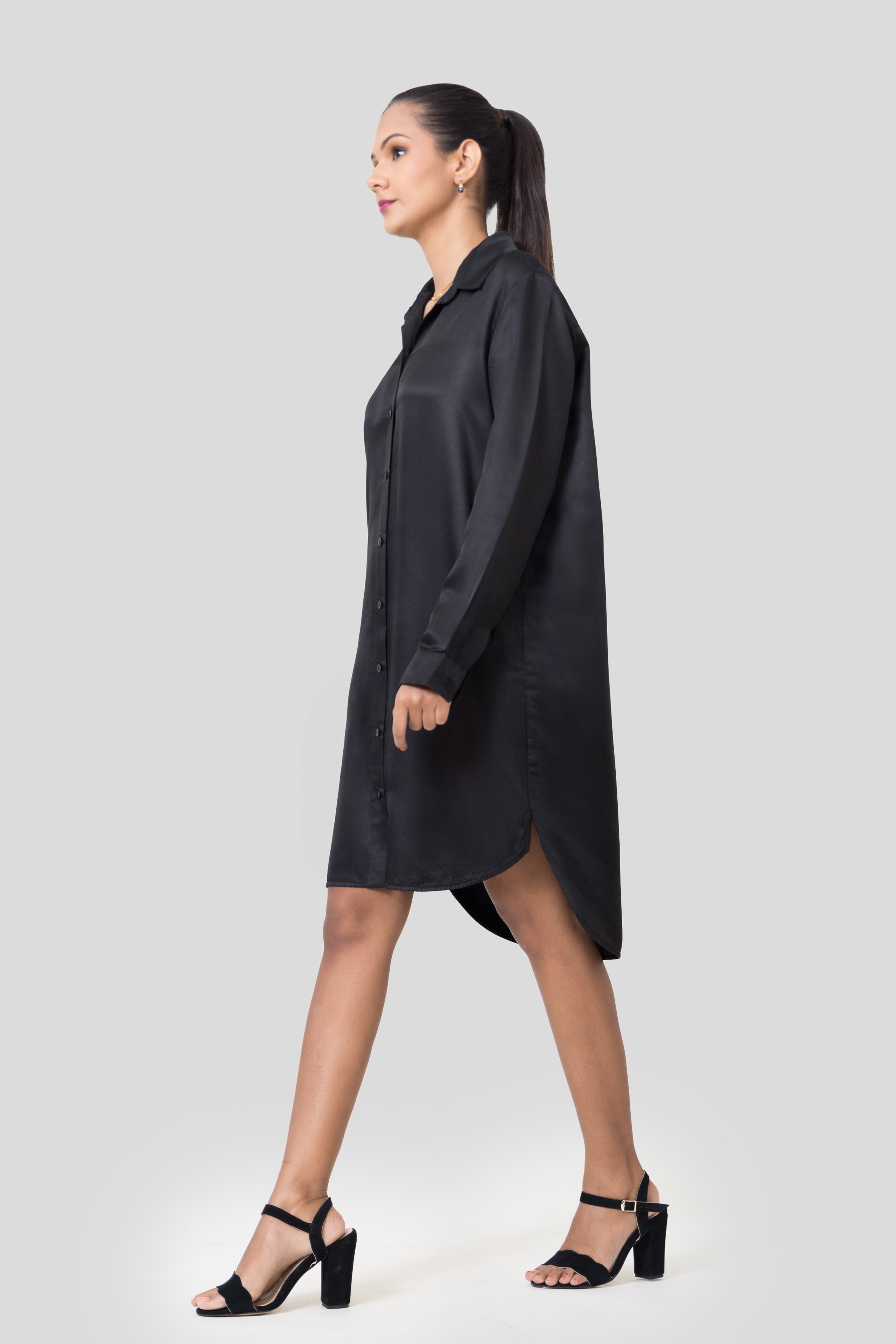 Silk Shirt Dress