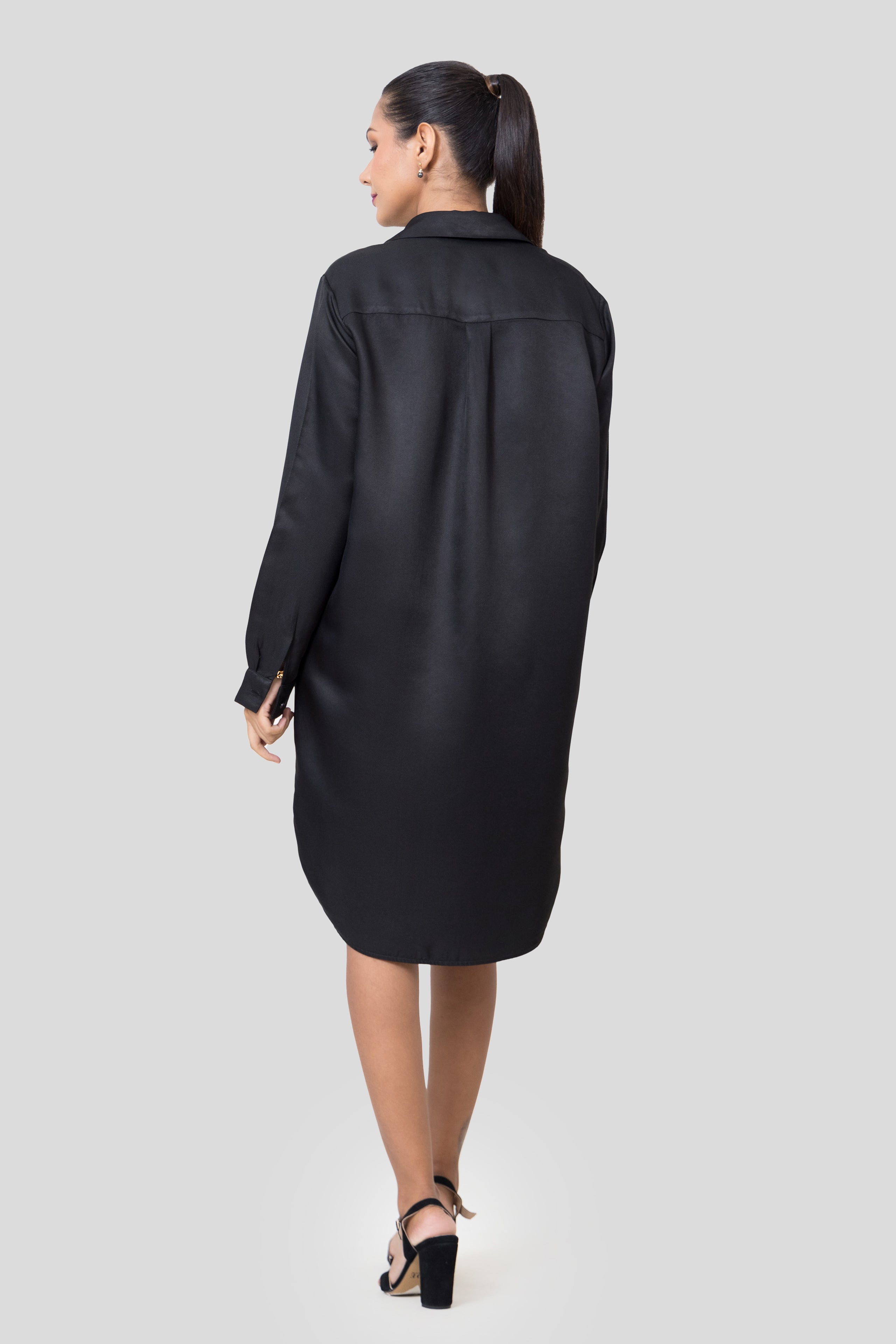 Silk Shirt Dress
