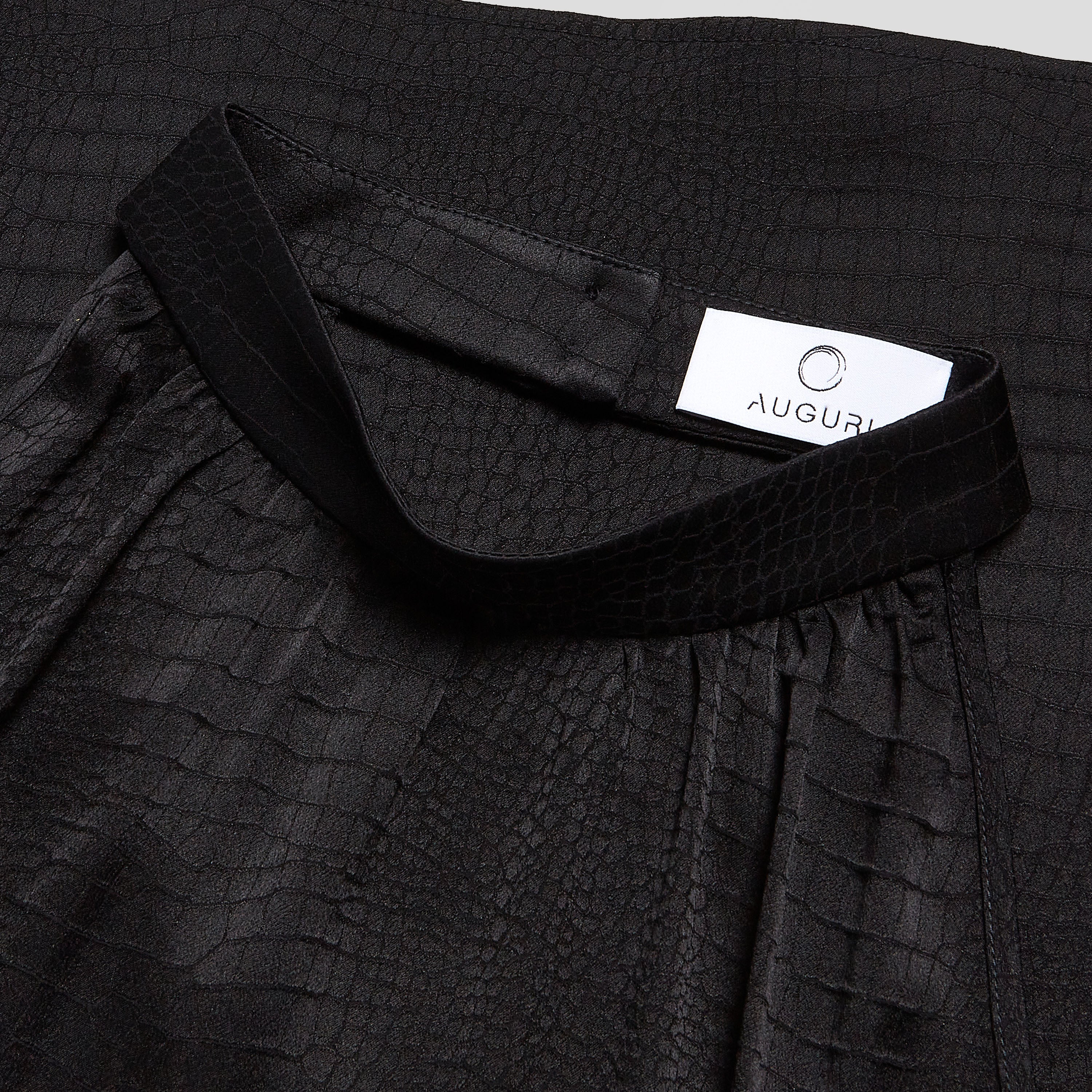 Crocodile Print Silk Blouse