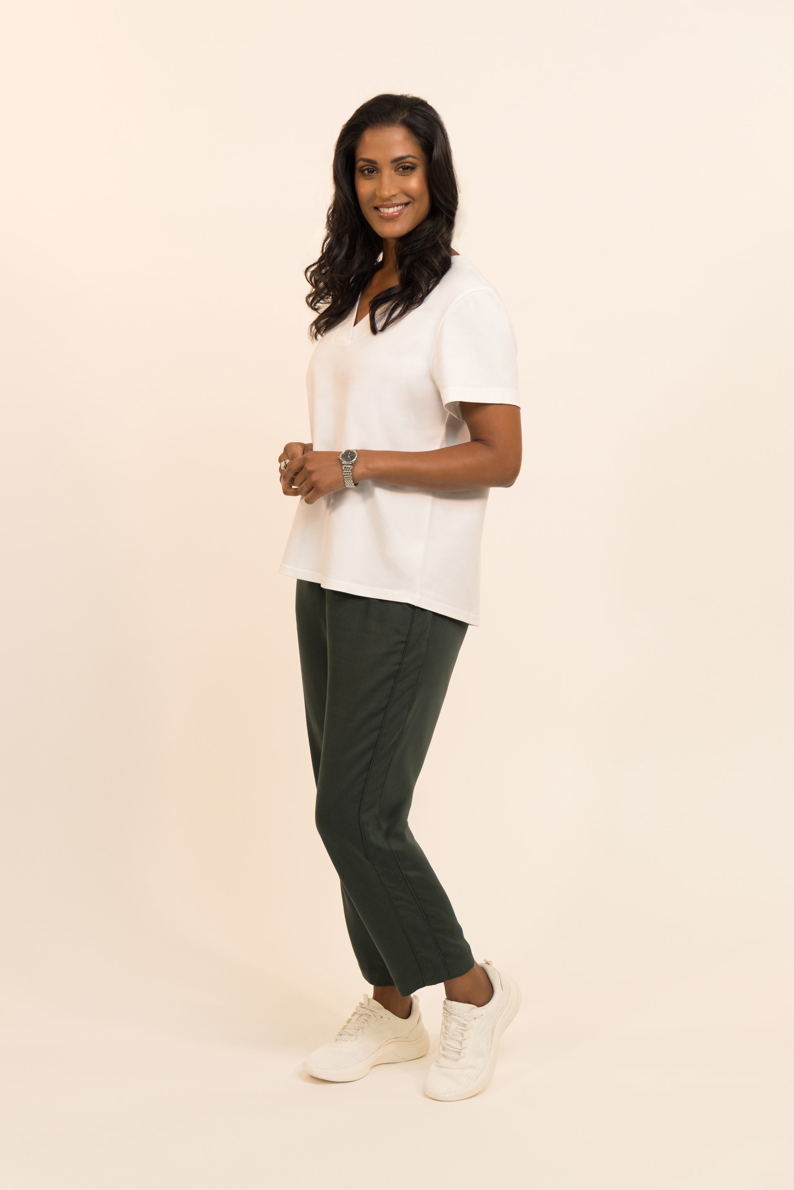 Green Tencel Trousers