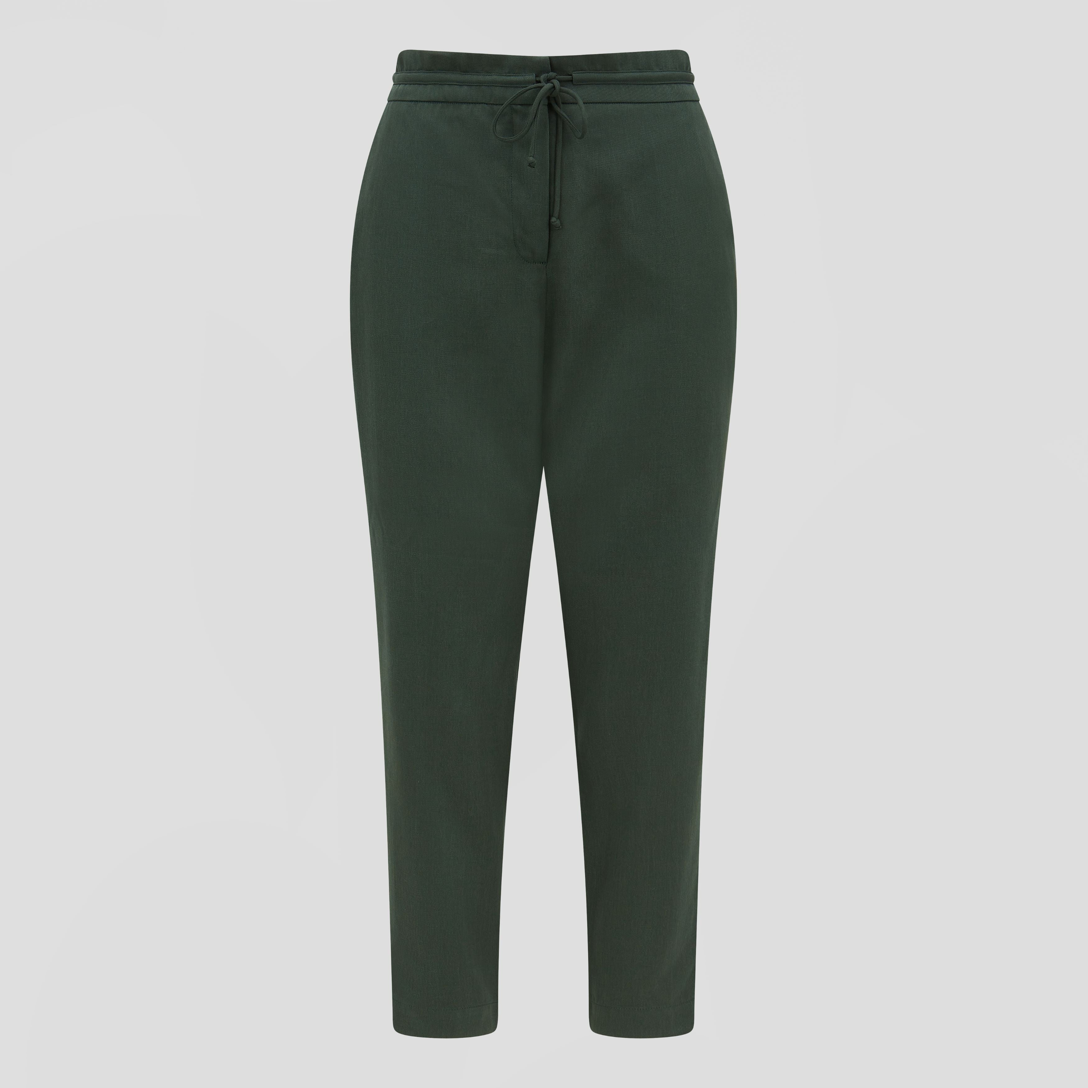 Green Tencel Trousers