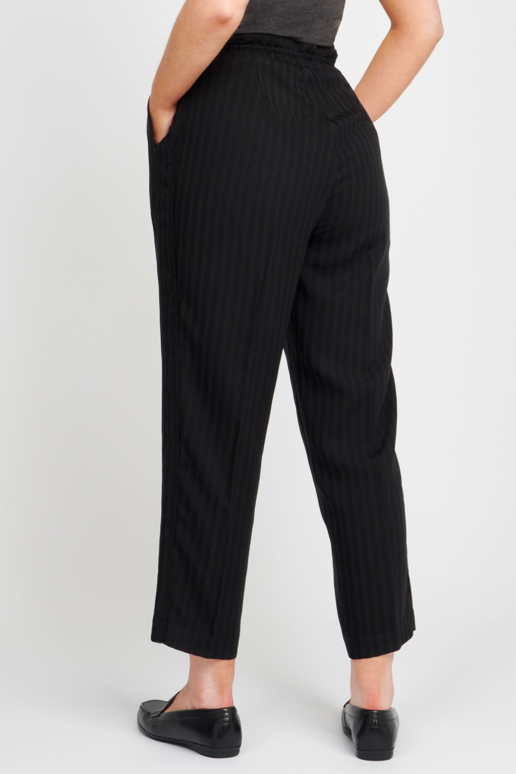 Black Tencel Trousers