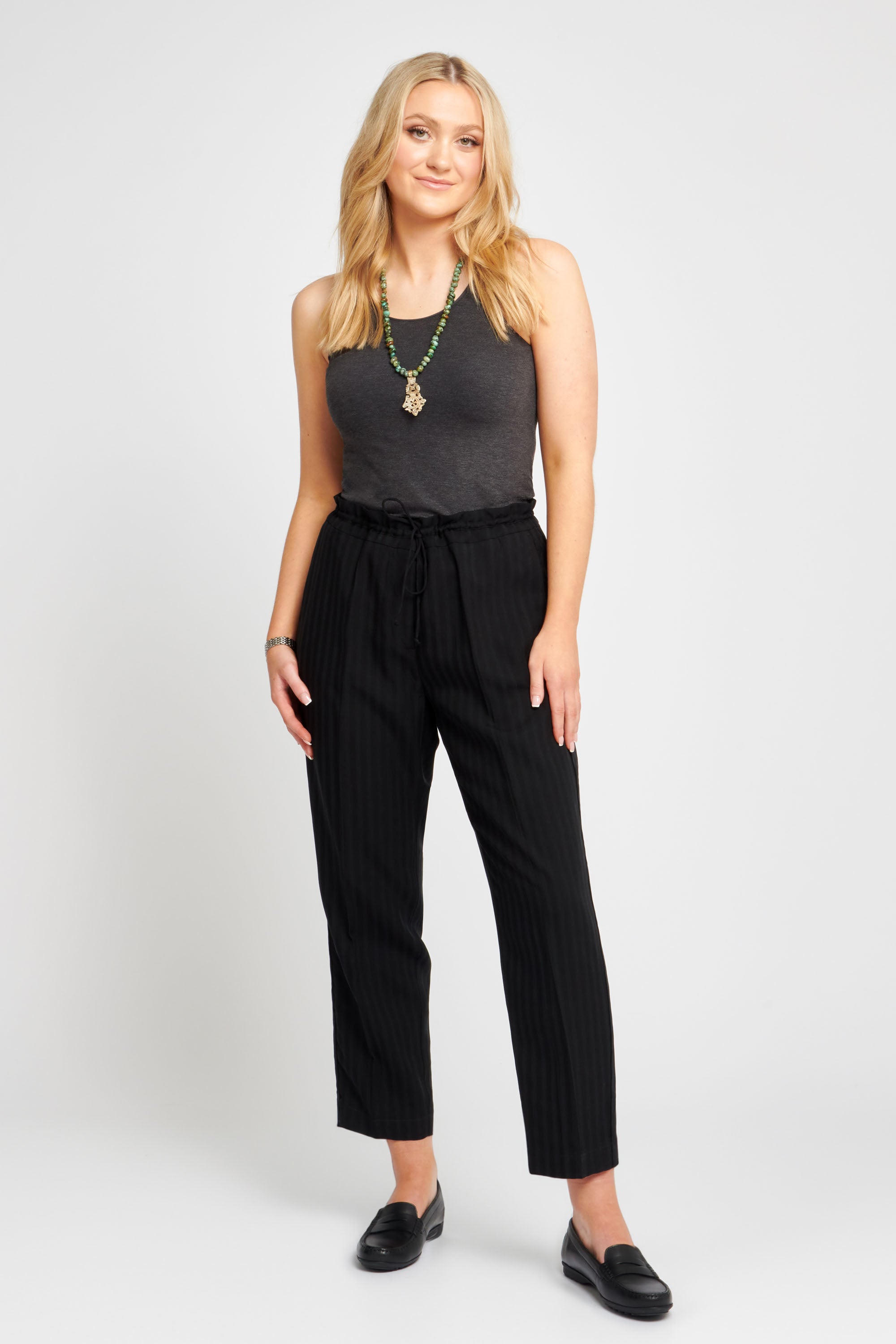 Black Tencel Trousers