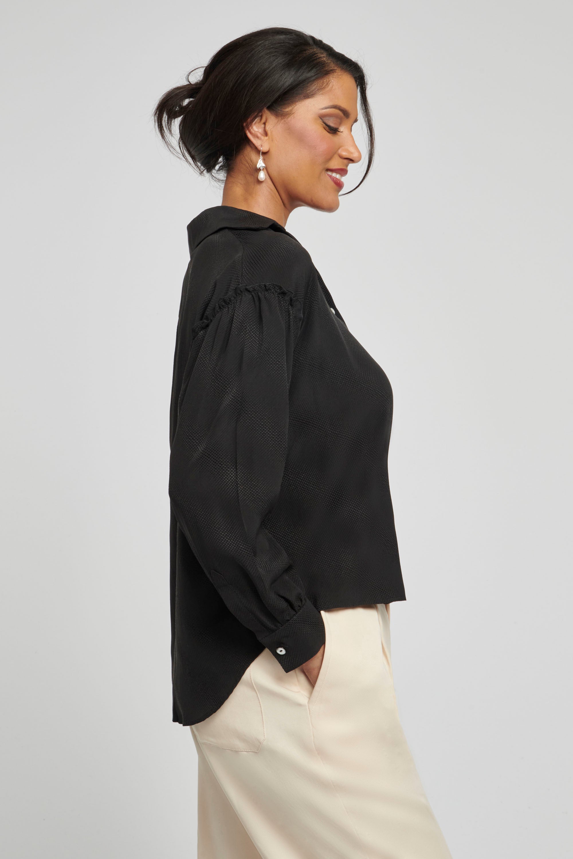 Black Silk Shirt