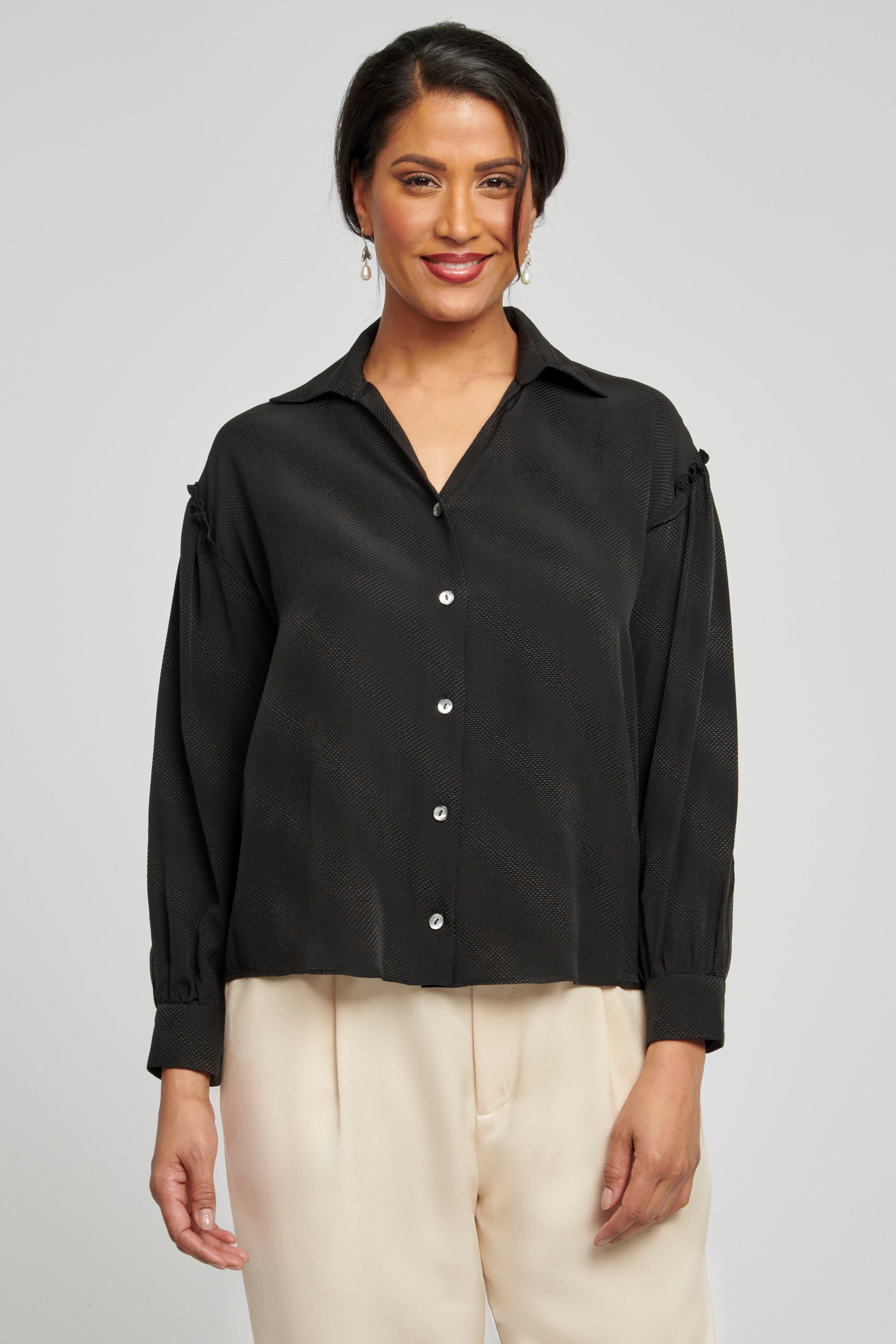Black Silk Shirt