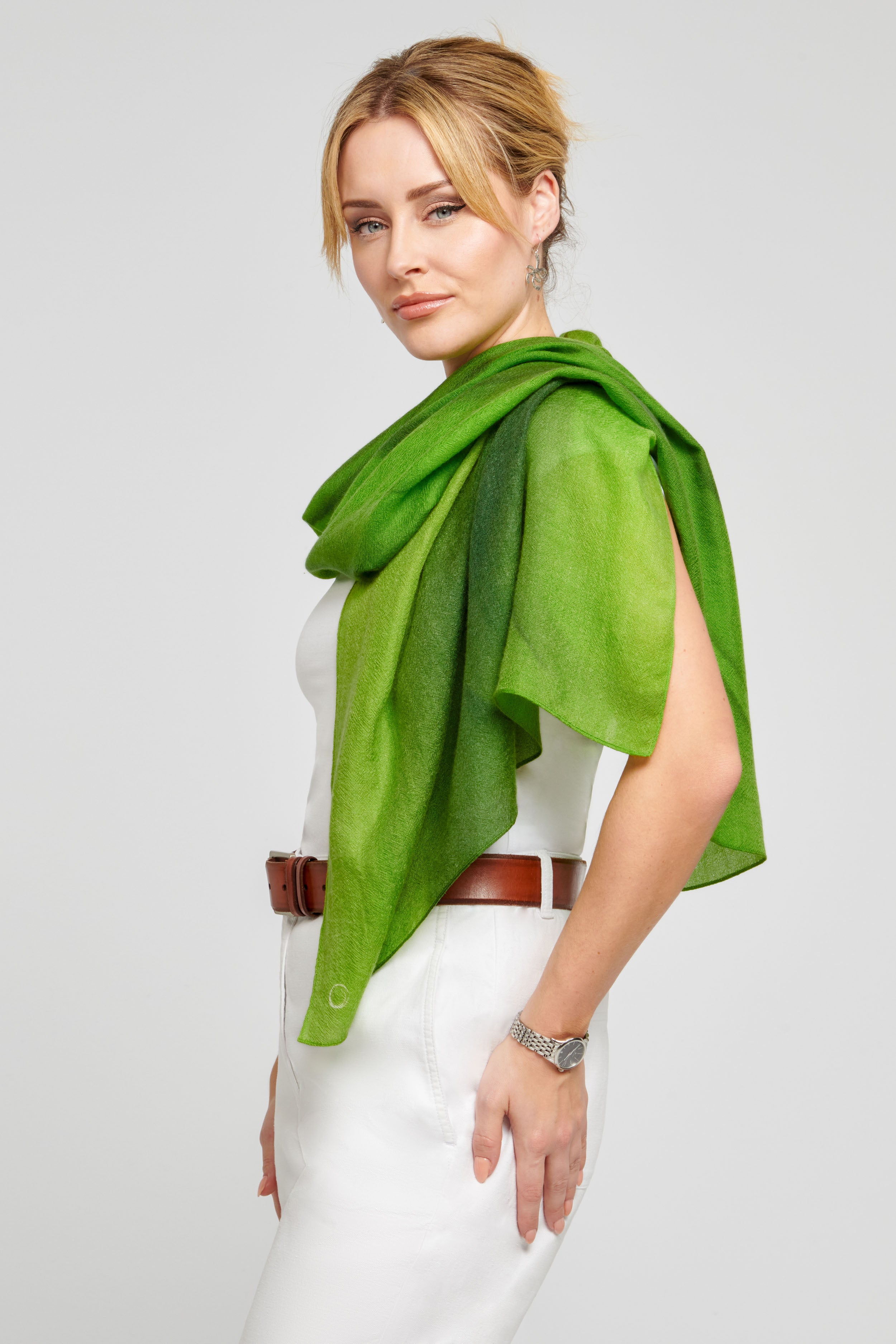 Earth-Print Cashmere Scarf