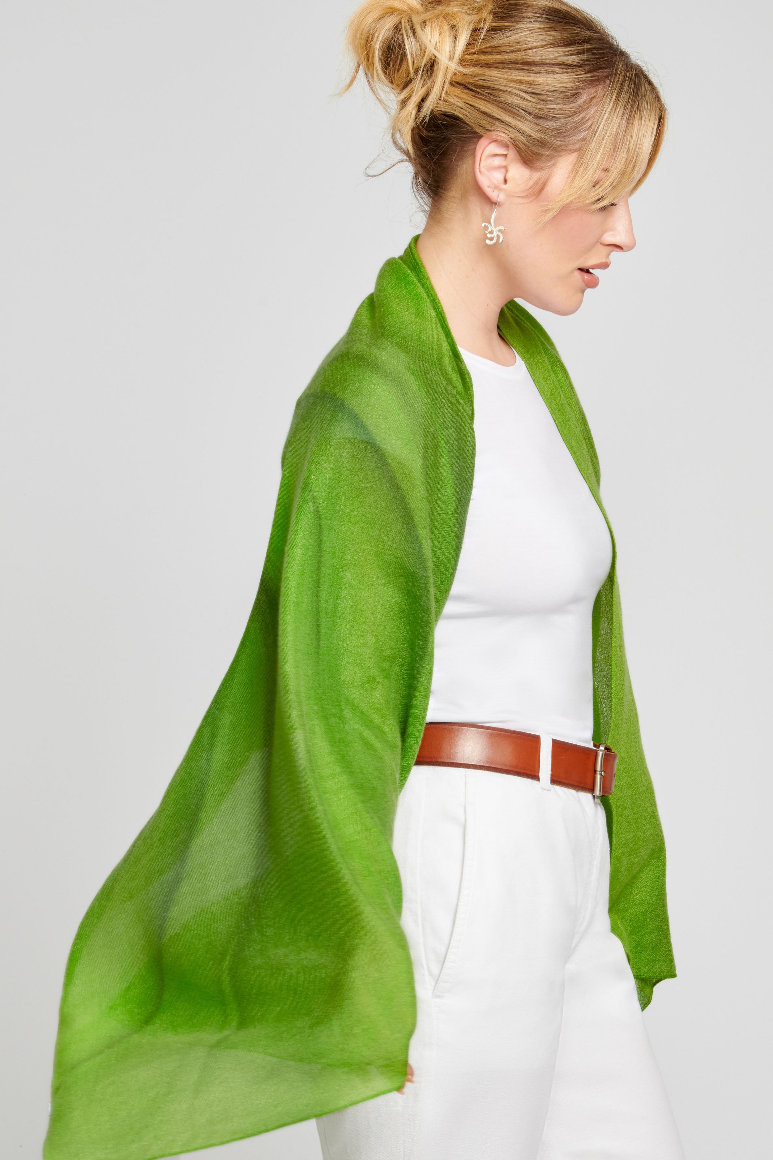 Earth-Print Cashmere Scarf