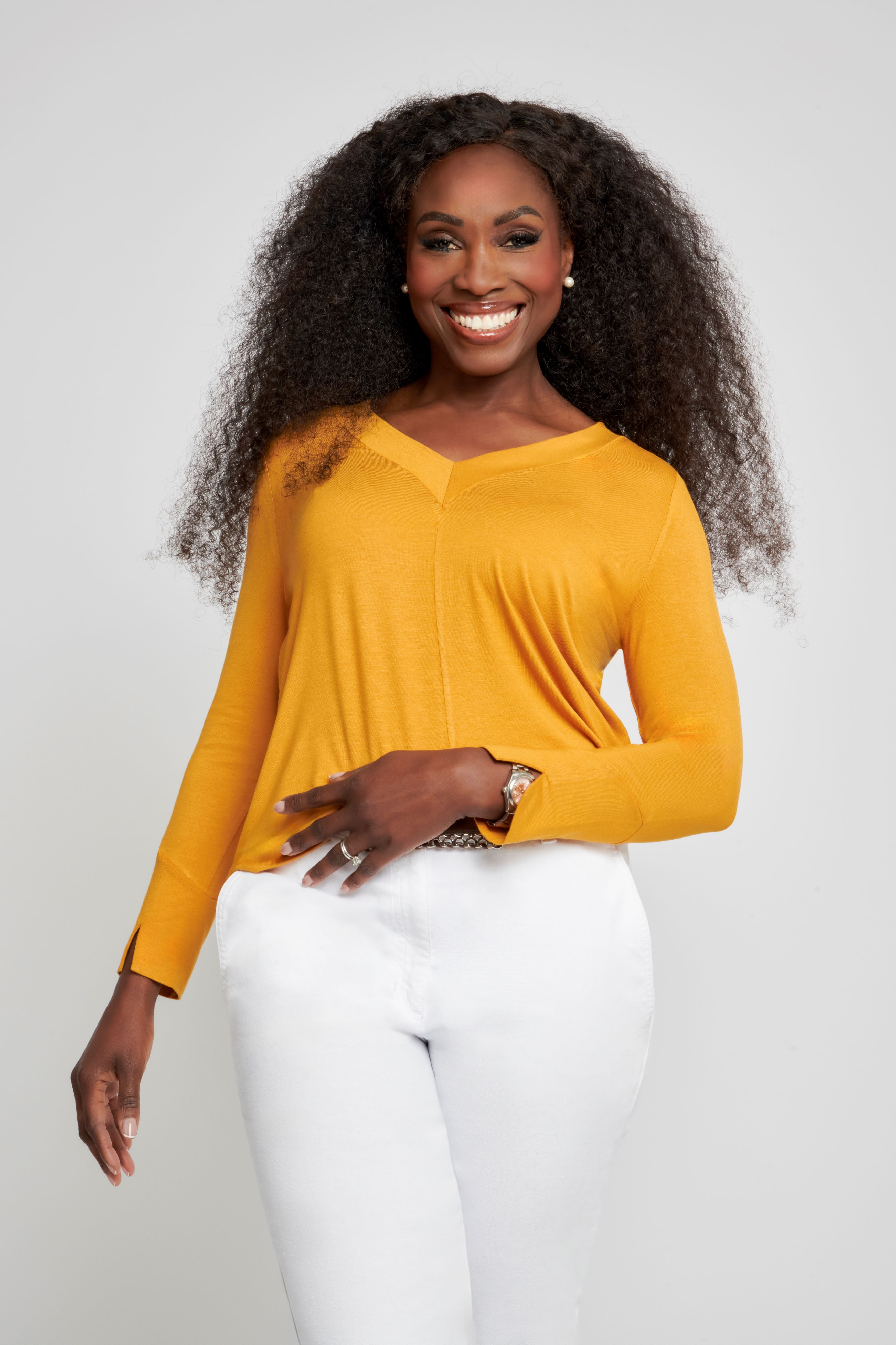 Mustard Jersey Top