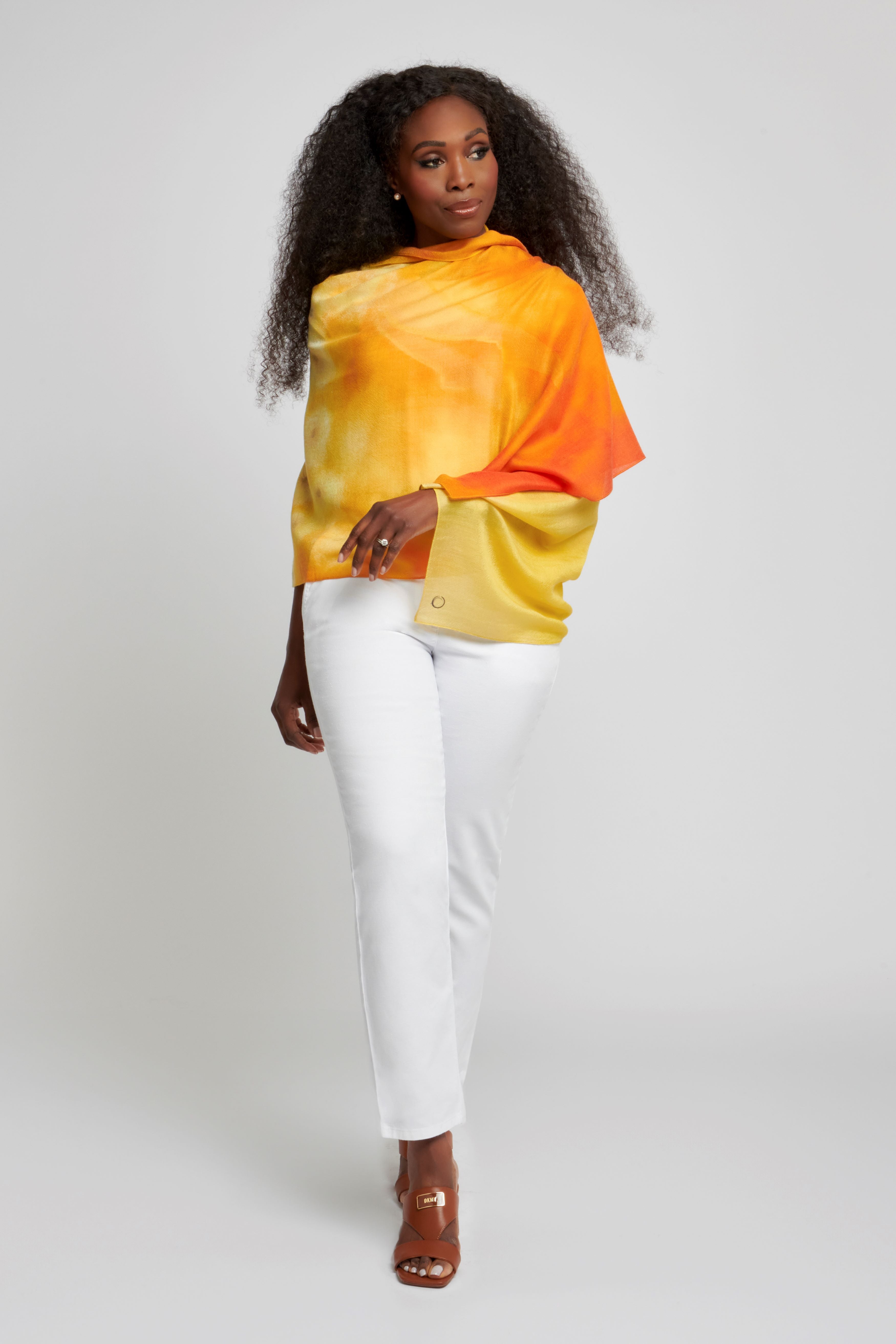 Wind-Print Cashmere Scarf