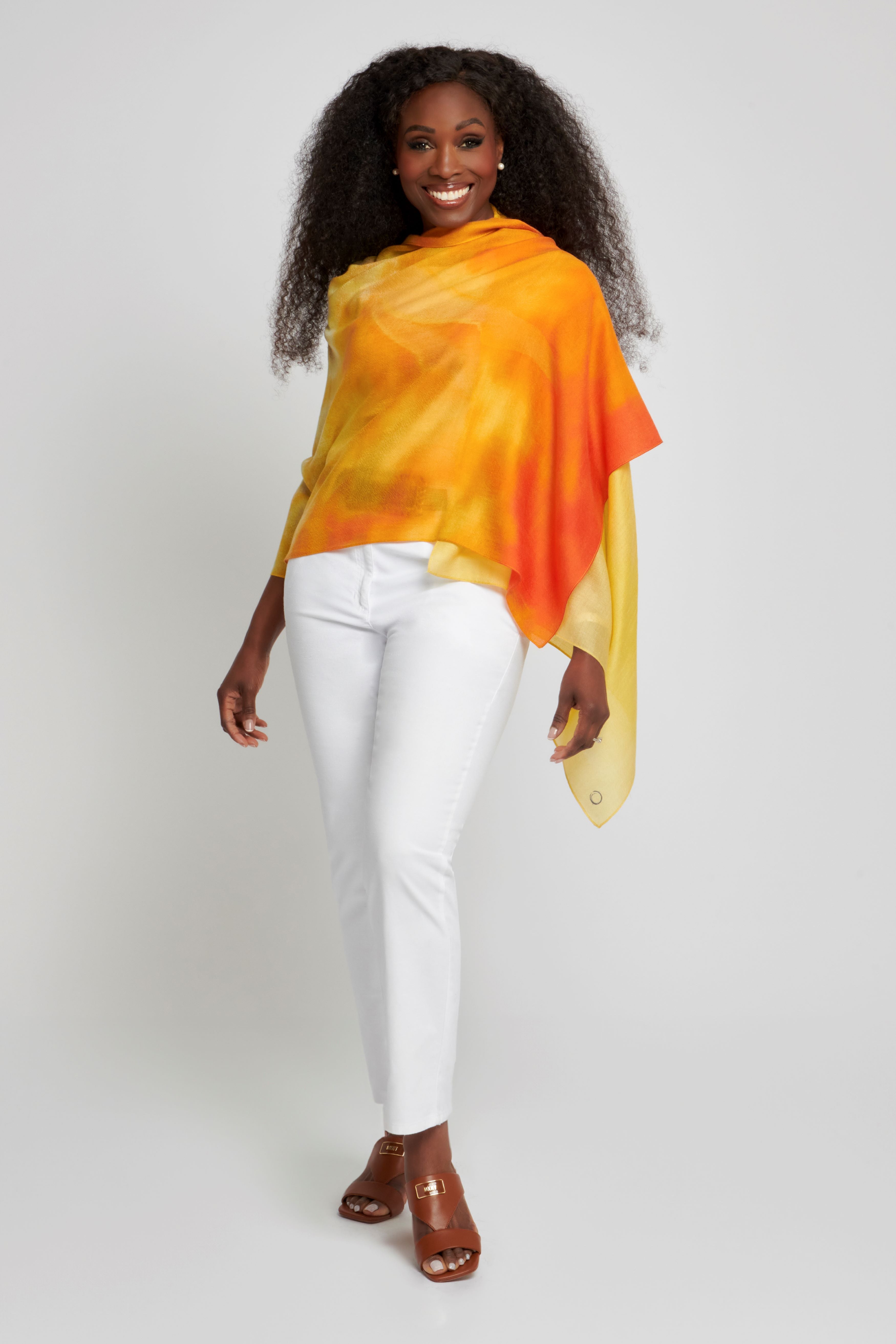 Wind-Print Cashmere Scarf