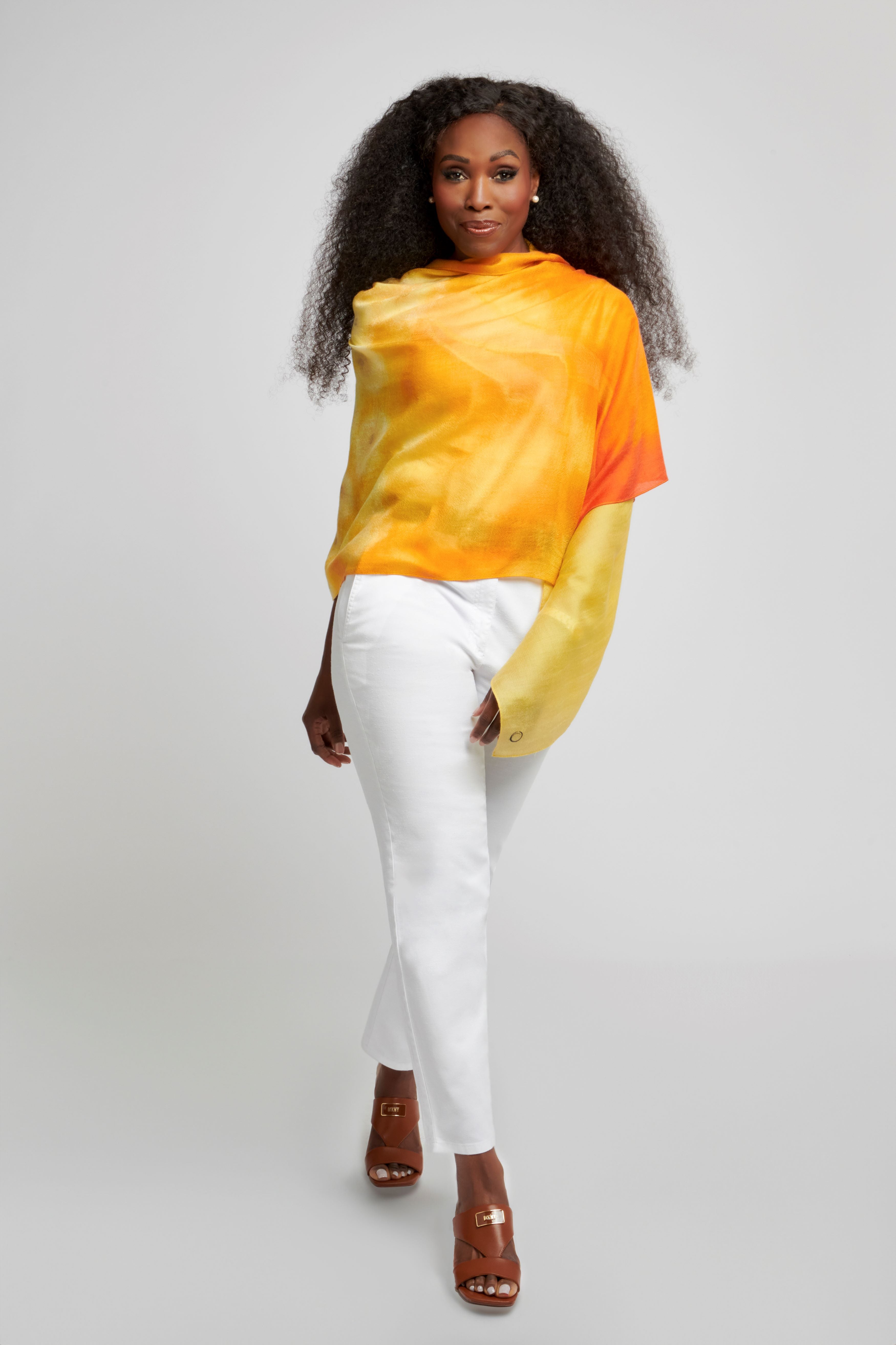 Wind-Print Cashmere Scarf