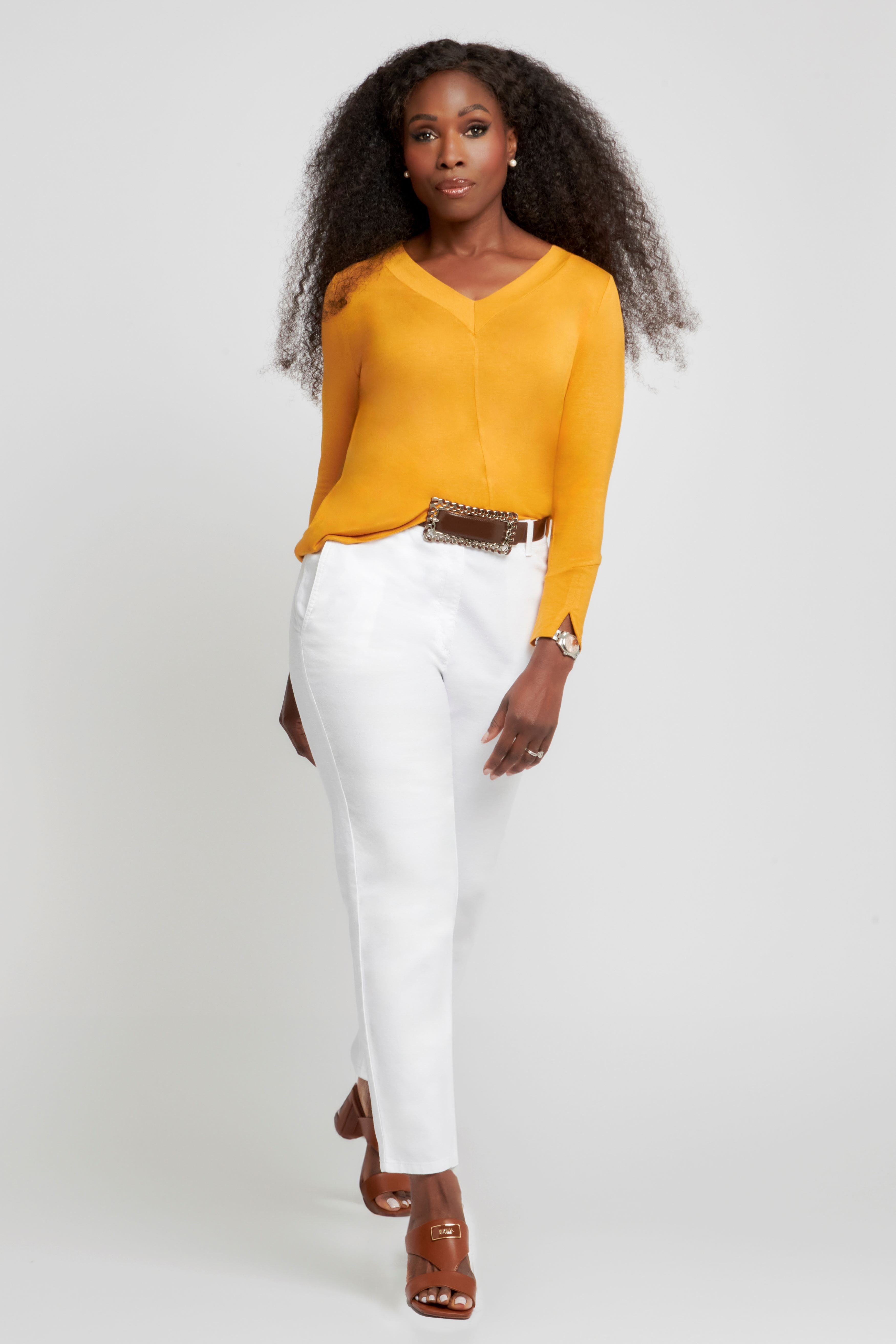 Mustard Jersey Top